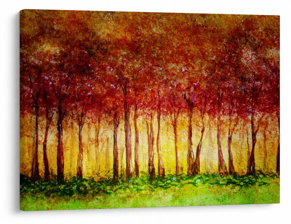 Tablou - Pictura pădurii cu frunziș (70x50 cm)