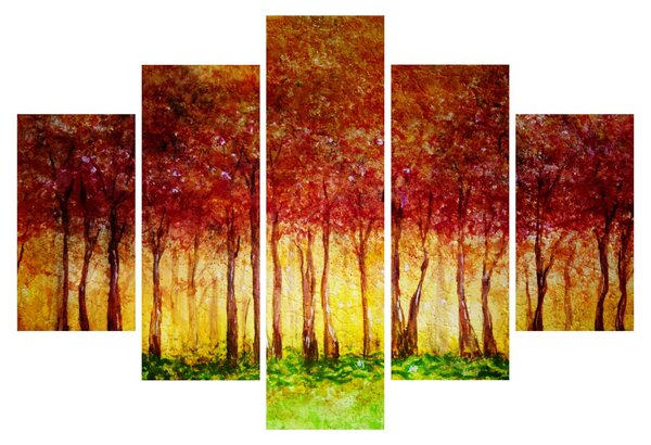Tablou - Pictura pădurii cu frunziș (150x105 cm)