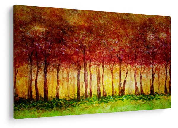 Tablou - Pictura pădurii cu frunziș (90x60 cm)