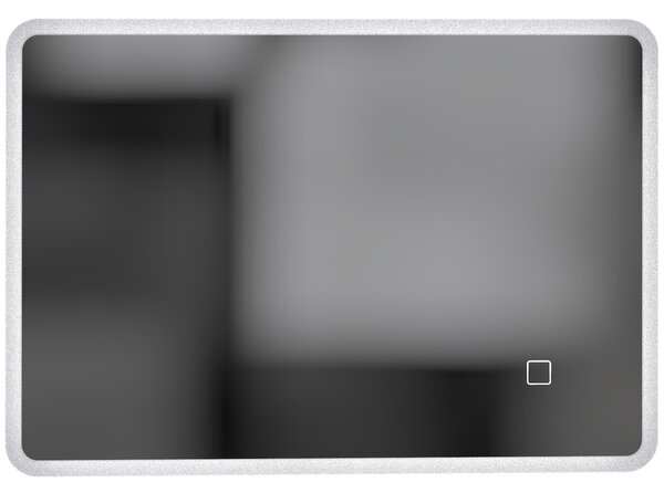 HOMCOM Oglindă de Baie cu LED 70x100 cm, 3 Culori de Lumină, Dimabilă, Antiaburire, Touch, Memorie | Aosom Romania