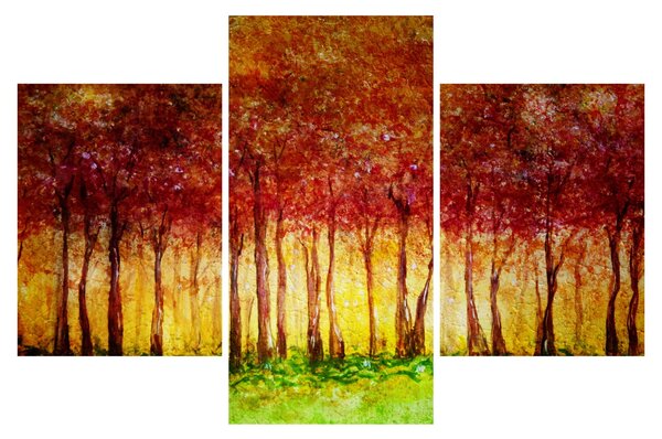 Tablou - Pictura pădurii cu frunziș (90x60 cm)