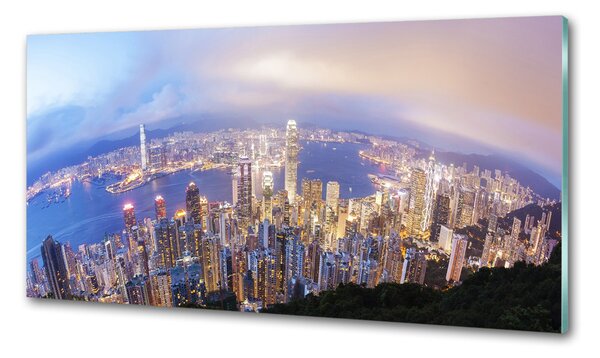 Panou sticla securizata bucatarie Hong Kong panorama