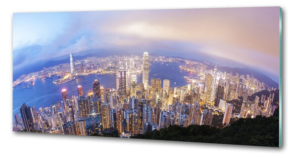 Panou sticla securizata bucatarie Hong Kong panorama