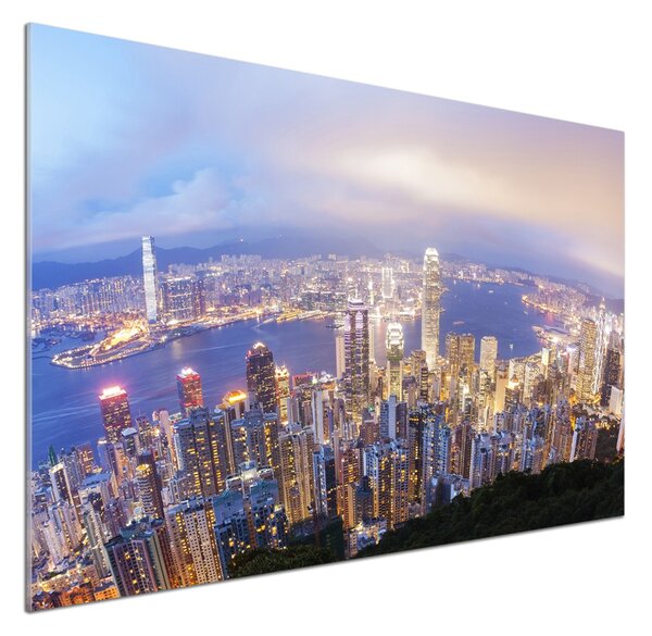 Panou sticla securizata bucatarie Hong Kong panorama