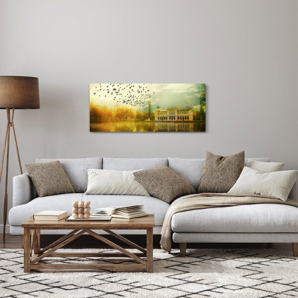Tablou peisajului pictat cu sediul (120x50 cm)