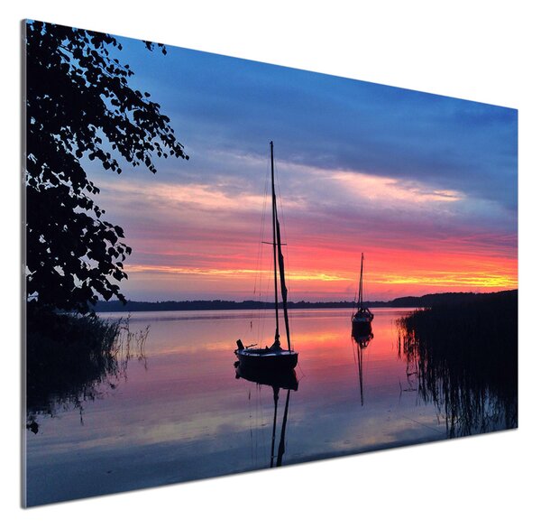 Sticlă pentru bucătărie Sailboats la Sunset
