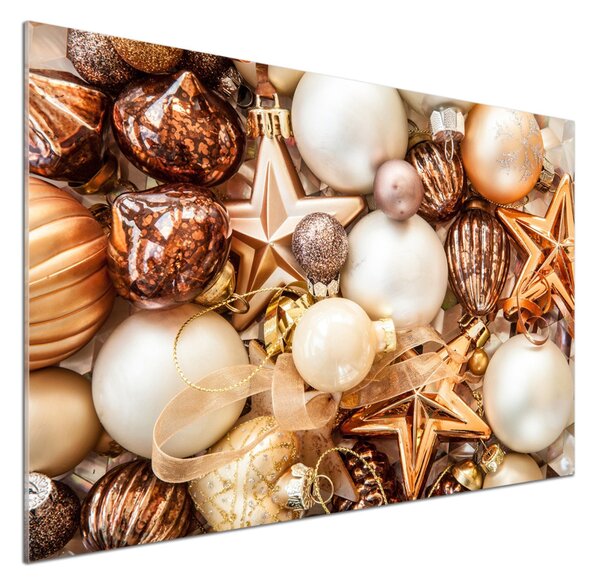 Panou sticla securizata bucatarie Crăciun baubles