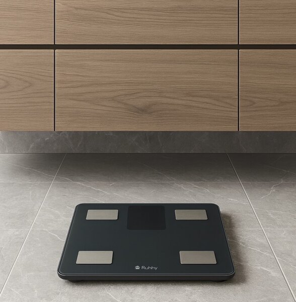 Cântar corporal inteligent Smart Ruhhy - Cu conexiune Bluetooth și aplicație mobilă, 226 kg