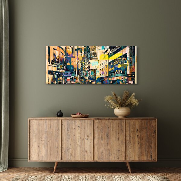 Tablou abstacțiunii pictate (120x50 cm)