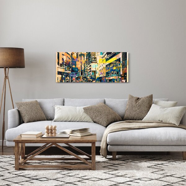 Tablou abstacțiunii pictate (120x50 cm)