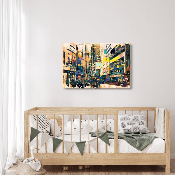 Tablou abstacțiunii pictate (90x60 cm)