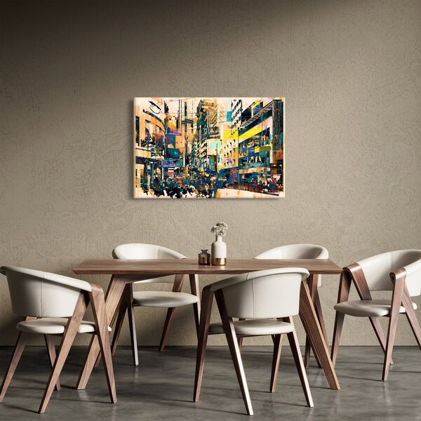 Tablou abstacțiunii pictate (90x60 cm)