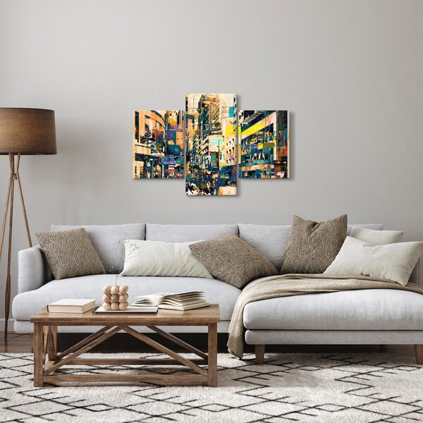 Tablou abstacțiunii pictate (90x60 cm)