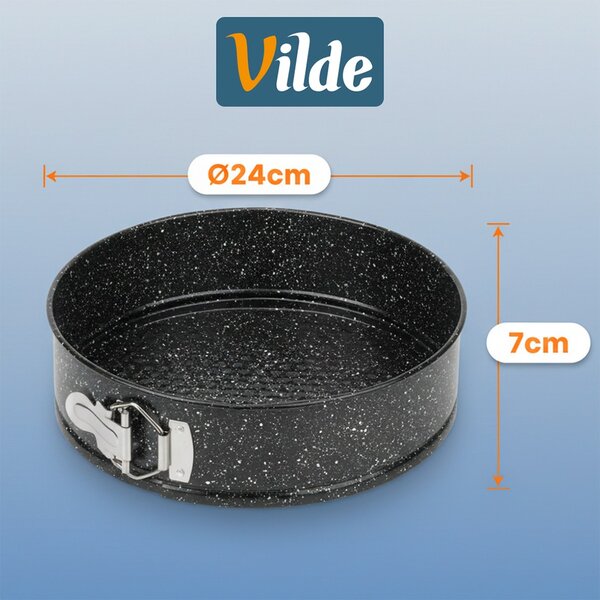 Formă pentru tort cu bază detașabilă și capac cu mâner Vilde - diametru 24 cm, ideală pentru transport