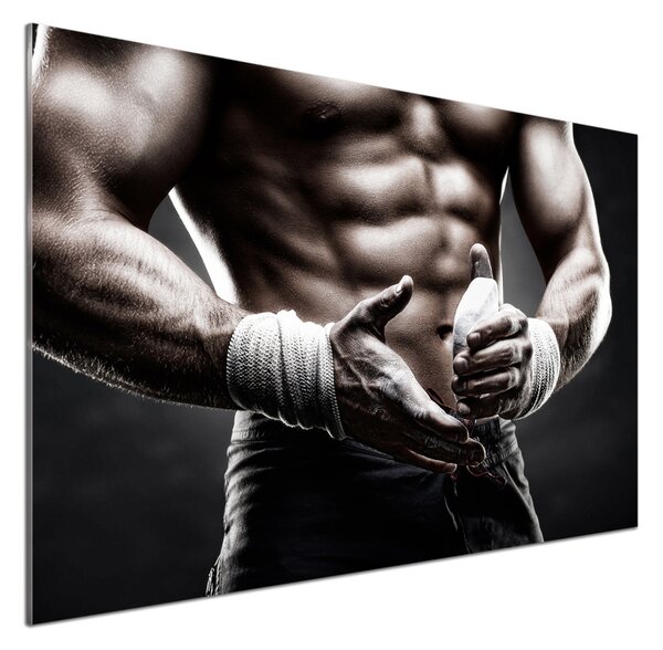 Panou sticlă decorativa bucătărie Clădire musculare