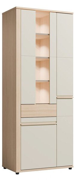 Vitrina pentru living OSLO OS2, stejar riva/casmir, PAL laminat, 78x38