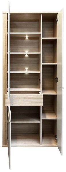 Vitrina pentru living OSLO OS2, stejar riva/casmir, PAL laminat, 78x38