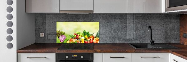 Panou sticlă decorativa bucătărie Legume si fructe