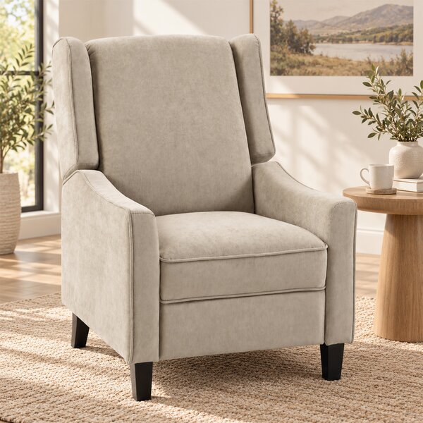 HOMCOM Fotoliu Recliner Manual 155° cu Suport pentru Picioare, Șezut Gros, Material Tip In, Maro Deschis | Aosom Romania