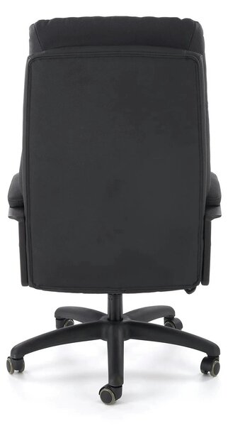 Scaun birou HARBOR, negru, piele ecologica, 65x72x112-118 cm