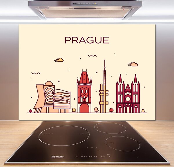 Panou sticlă bucătărie clădiri Praga