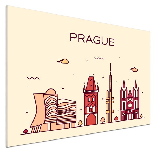 Panou sticlă bucătărie clădiri Praga