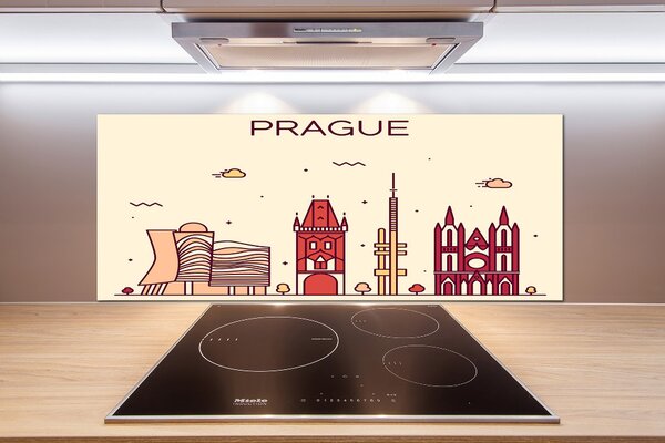 Panou sticlă bucătărie clădiri Praga