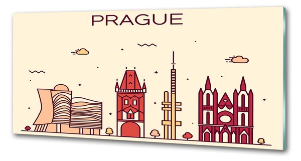 Panou sticlă bucătărie clădiri Praga