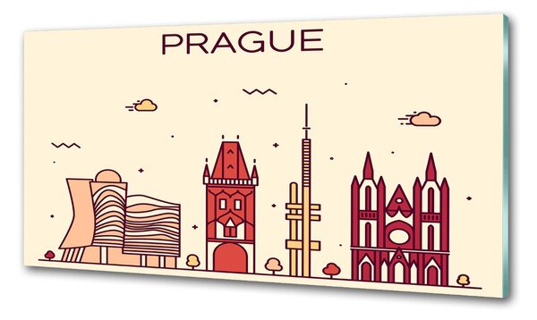 Panou sticlă bucătărie clădiri Praga