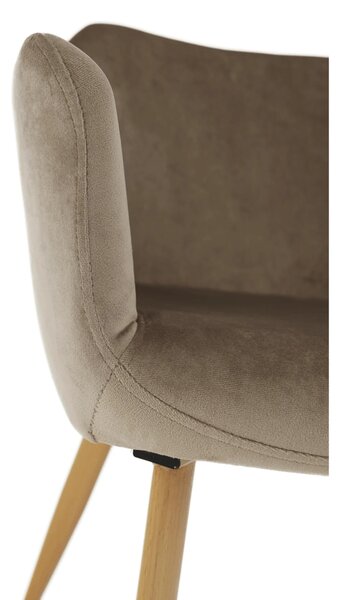 Scaun ODOVEL, grej/fag, stofa catifelata/metal, 56x63x82 cm
