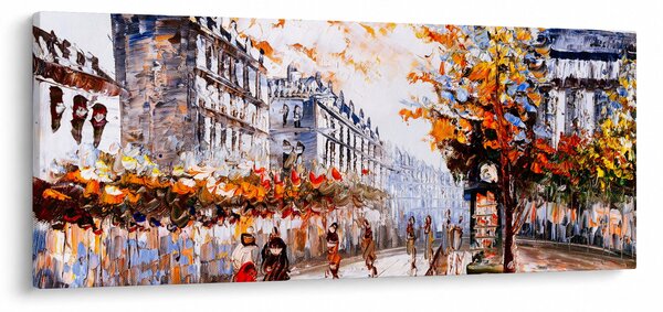 Tablou - Viața în oraș (120x50 cm)