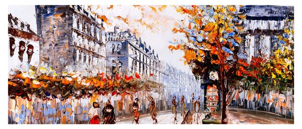 Tablou - Viața în oraș (120x50 cm)