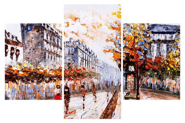Tablou - Viața în oraș (90x60 cm)