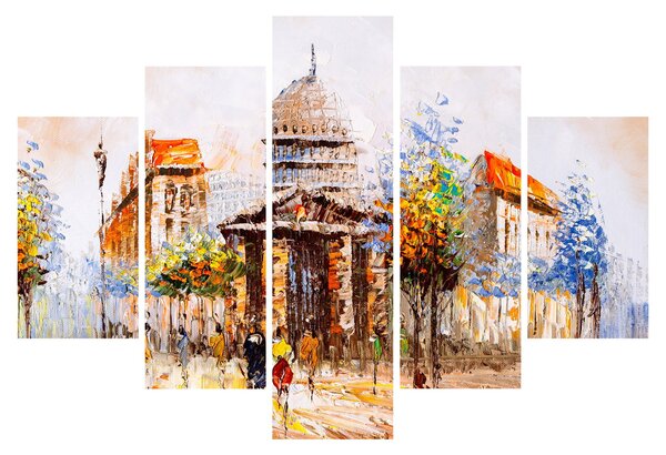 Tablou - Monument de oraș pictat (150x105 cm)
