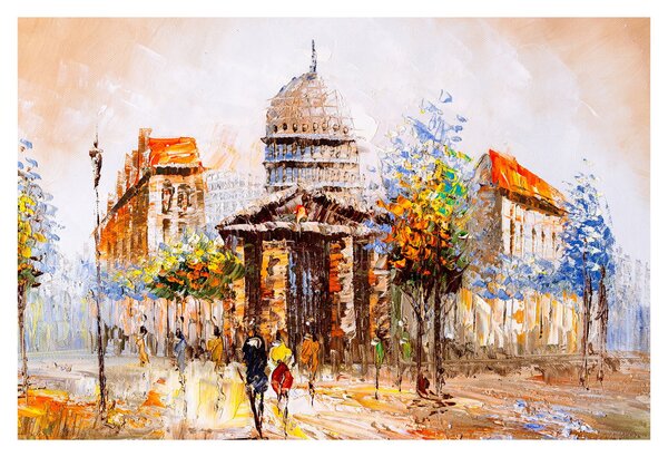 Tablou - Monument de oraș pictat (90x60 cm)