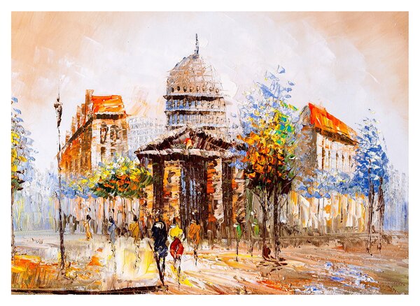 Tablou - Monument de oraș pictat (70x50 cm)