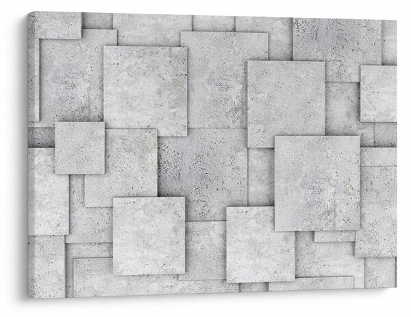 Tablou - Abstracție cu faianță de beton (70x50 cm)