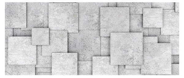 Tablou - Abstracție cu faianță de beton (120x50 cm)