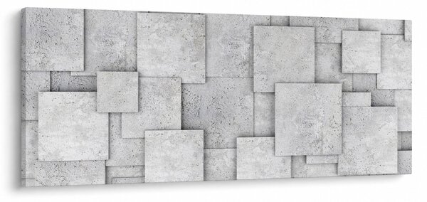 Tablou - Abstracție cu faianță de beton (120x50 cm)