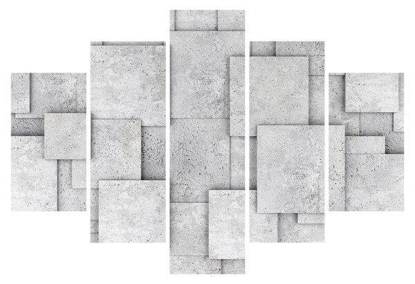 Tablou - Abstracție cu faianță de beton (150x105 cm)