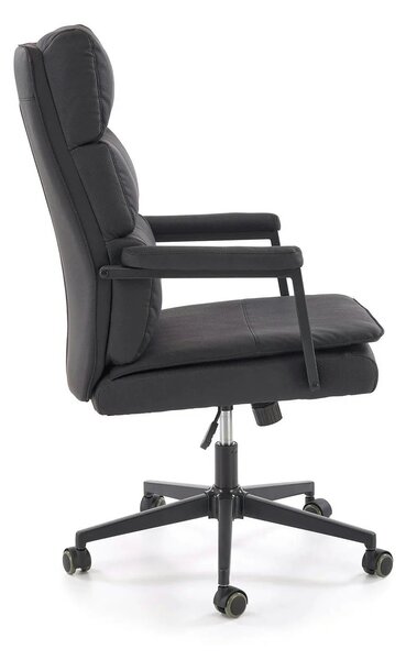 Scaun birou ADRIANO 2, negru, piele ecologica, 65x70x104-110 cm