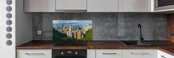 Panou sticla securizata bucatarie Hong Kong panorama