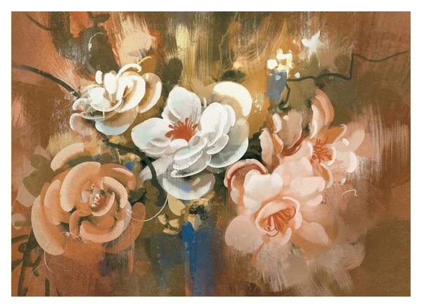 Tablou -Buchet de flori pictat (70x50 cm)