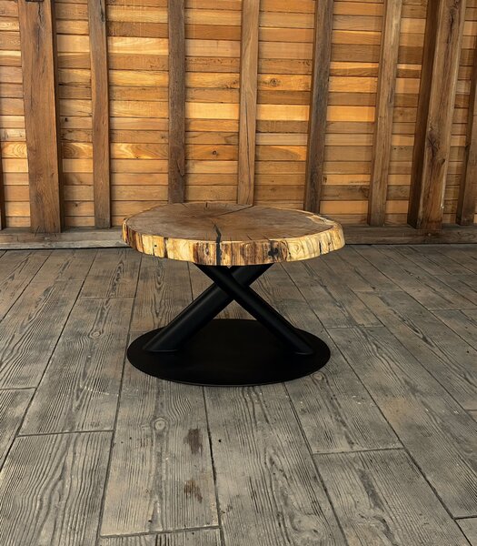 Măsuță de cafea Stejar Masiv „Solid Block” – 70x59x6 cm