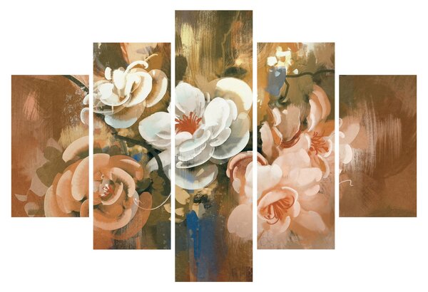 Tablou -Buchet de flori pictat (150x105 cm)