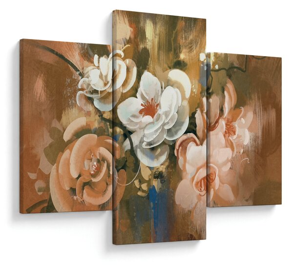 Tablou -Buchet de flori pictat (90x60 cm)
