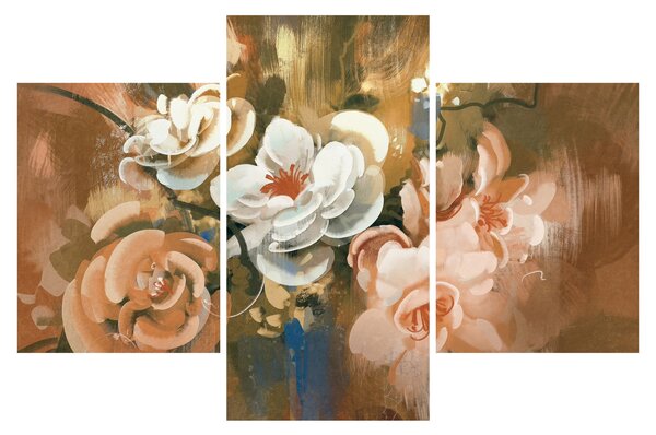 Tablou -Buchet de flori pictat (90x60 cm)
