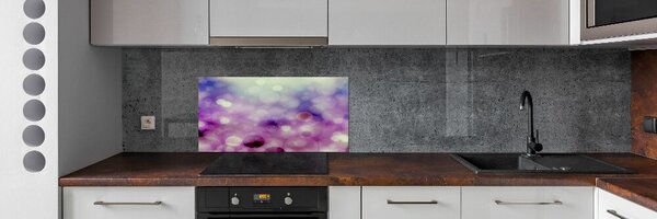 Panou sticlă bucătărie cercuri violet