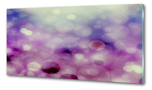Panou sticlă bucătărie cercuri violet