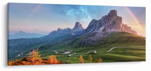 Tablou cu curcupeu deasupra stâncilor (120x50 cm)